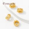 8mm*5mm 18K Gold Plated Spacer Beads For Bracelets,Necklace Beads,Metal Bead For Jewelry Making Supplies DIY Accessories