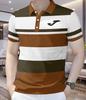 202 men's Korean version printed POLO shirt short-sleeved business lapel POLO shirt casual striped POLO shirt short-sleeved top