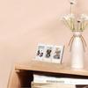 Clear Acrylic LED Light Photo Frame Wooden Base Tabletop Photo Display Rack Photo Holder  Table Top