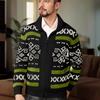 Men's Knitted Cardigan Jacket Men's Zipper Lapel Slim Outer Wear Knitted Sweater
