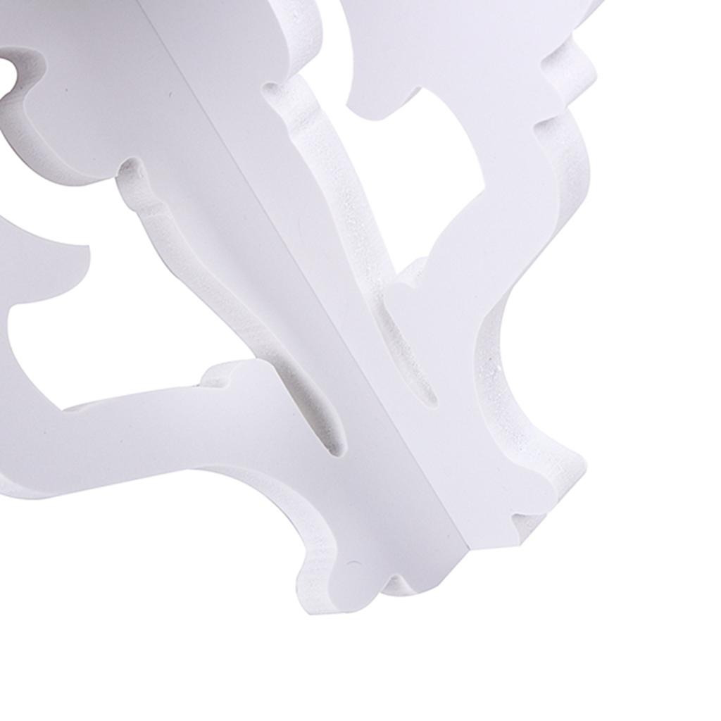 Wall Corner Shelf, 2-Tier White Carved Corner Shelf Corner Display Stand Hanging Corner Shelf for Living Room, Bedroom, Study Room, Home