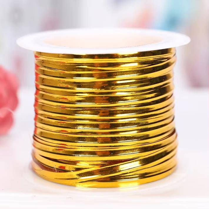 

100 ярдів/рулон металевий кручений дріт Упаковка харчових продуктів Пломбувальний дріт Суцільний алюміній Ремесла з можливістю згинання золотий