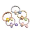 Headband Children's Cute Sweet Rubber Band Girl Heart Beads Colored Hair Rope High Elasticity