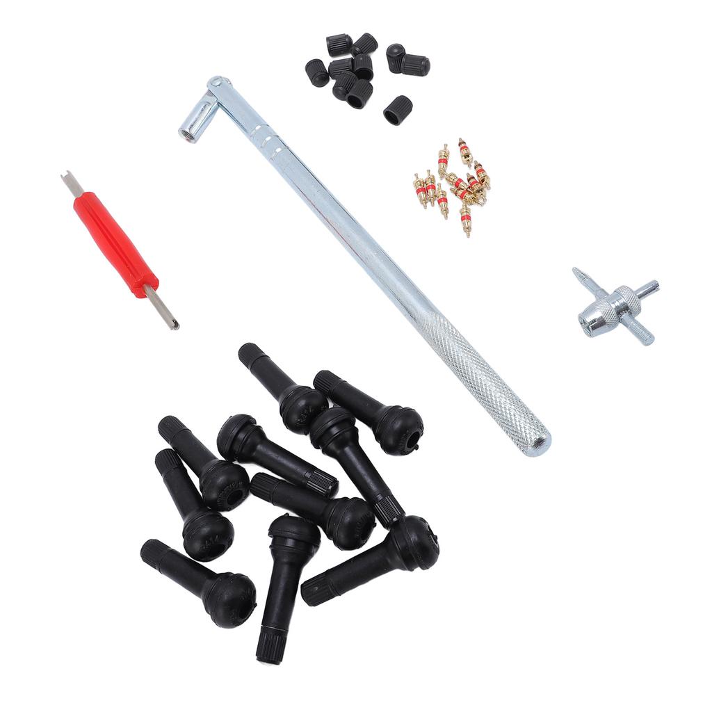 33 Stück Ventileinsatz-Installationsset Mühelose Anwendung Auslaufsicher Ventildüse Ventilkappenset für Fahrrad