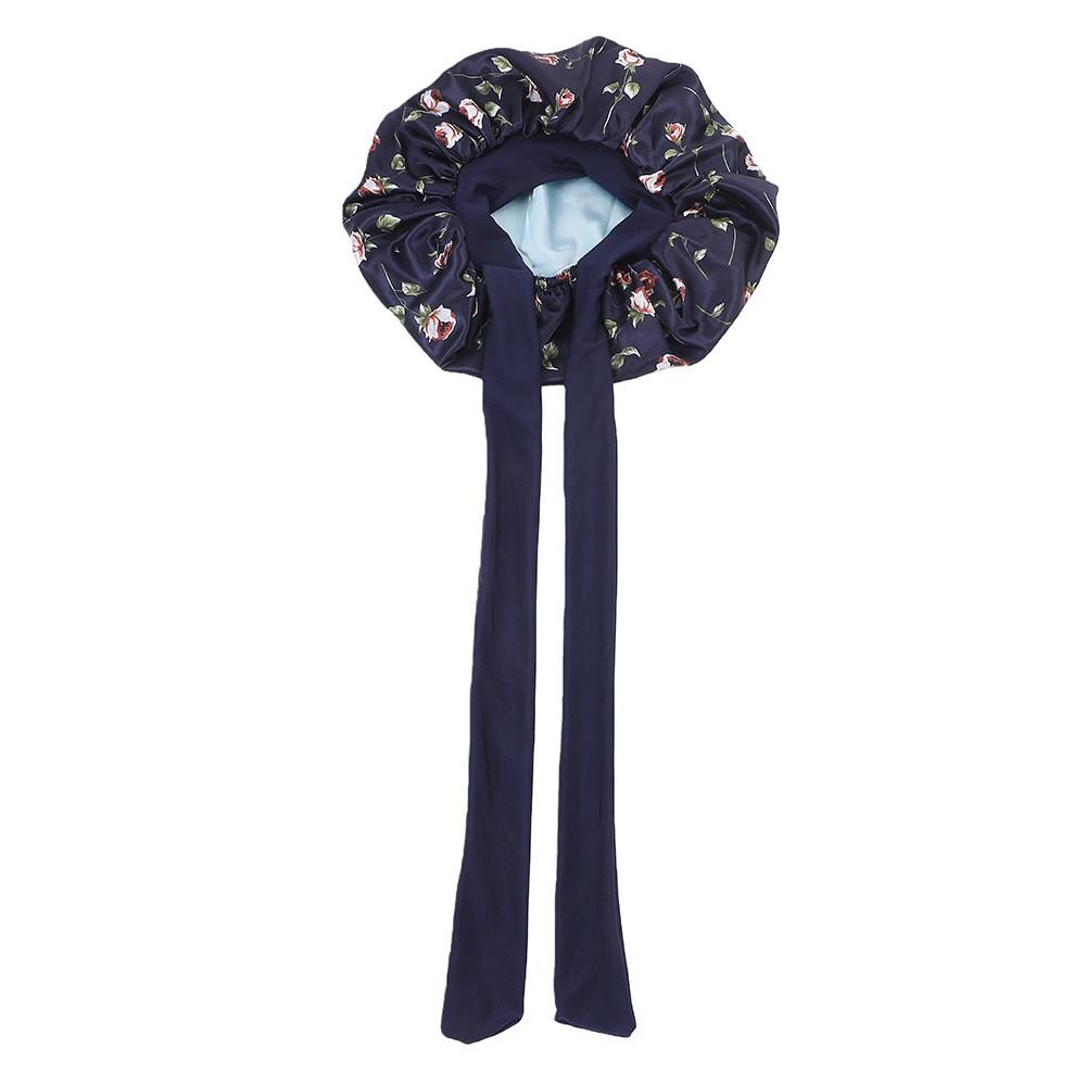 Satin Hair Hat With Digital Floral Design For Comfort And Style