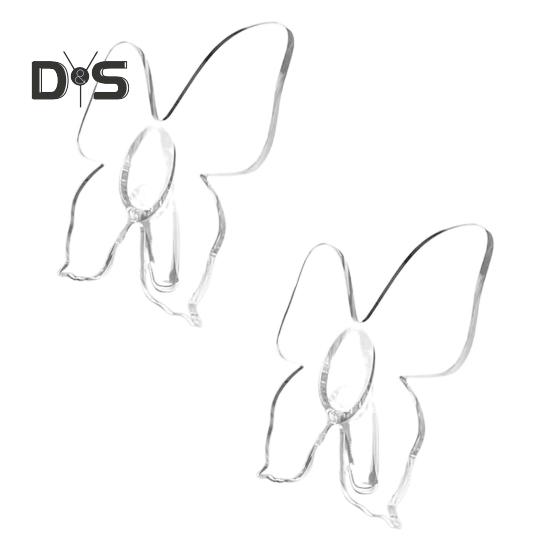 

2 шт. ваза-бабочка прозрачная акриловая ваза для цветов настольное украшение ваза-бабочка для гостиной спальни столовой офиса декор 2pcs