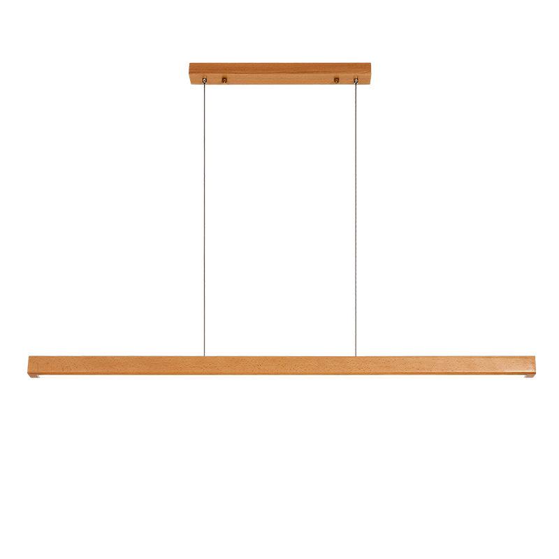Solid Walnut Chandelier: Modern Chinese-Style Lamp for Living, Dining, or Tea Rooms