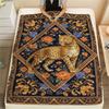 1 Stück Folk Art Druck Flanell Decke, Hohe Qualität, Bequem für Alle Jahreszeiten, Heimdekoration, Wärme und Komfort