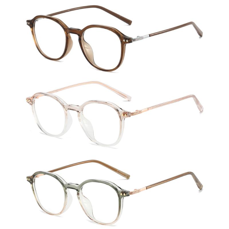 3PCS Anti-blue Light Glasses Reading Glasses Trendy Women's Large Frame Glasses Frame Fashionable Reading Glasses