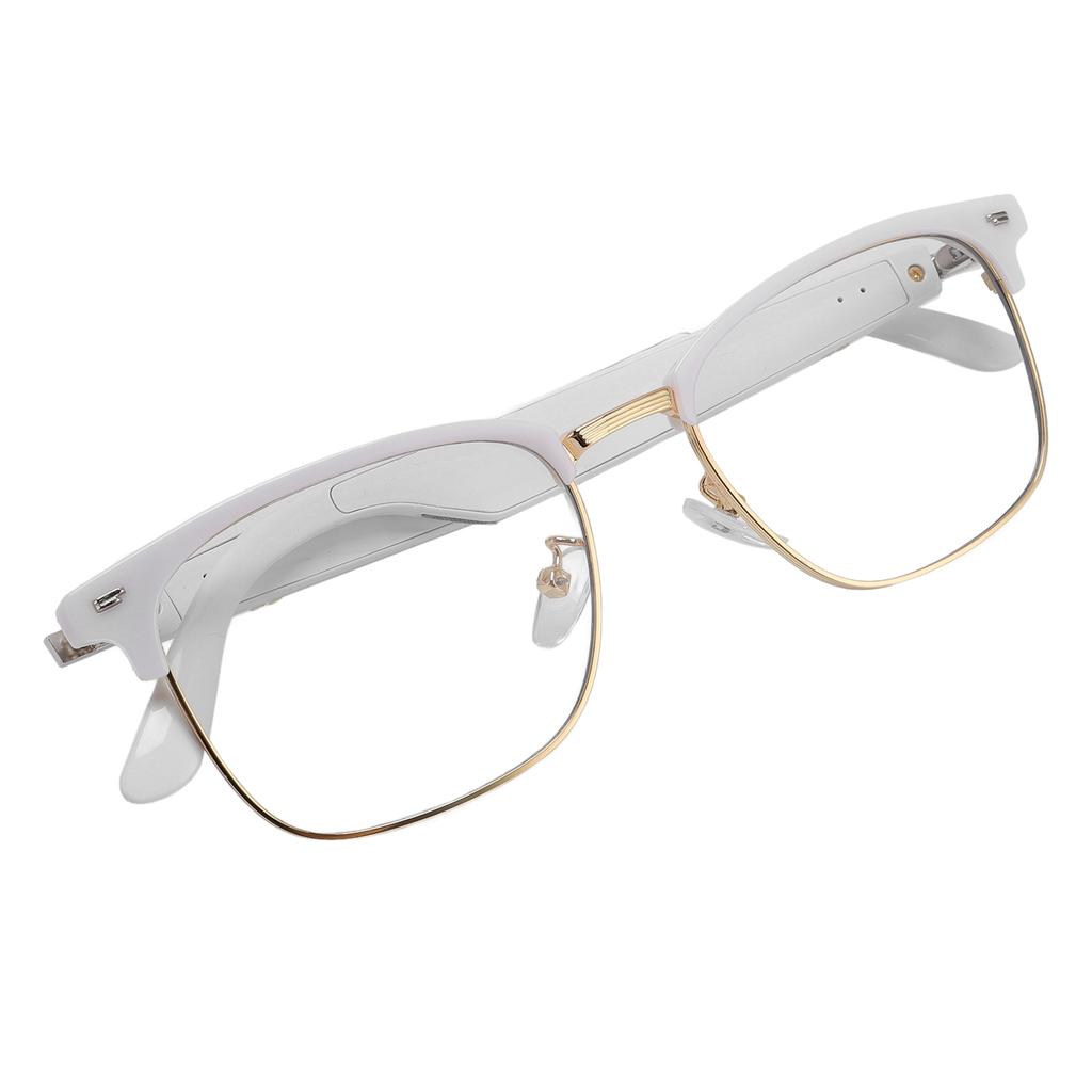 Smart Glasses for Men Women Wireless Bluetooth Glasses Multifunctional for Driving Music Calls White