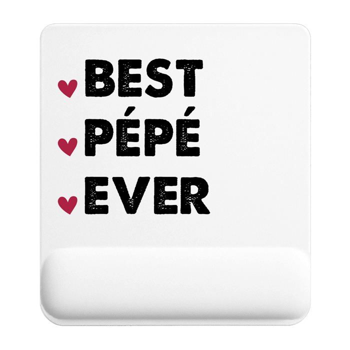Tapis de souris - PLANETEE - Best Pépé Ever - 22 x 18 cm - Polyester/Caoutchouc - Surface lisse antidérapante