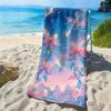 Magical Galaxy Bow Print Beach Towel Dreamy Starry Sky Towel Soft Absorbent Quick Dry Beach Blanket for Summer Beach