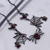 Vintage Gothic Spider Necklace Halloween Spider Net Pendant Necklace Punk Style Reptile Animal Jewelry for Women Girl
