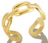 Wholesale High End Waterproof Three-dimensional M Letter Hollow Stainless Steel Finger Ring Trendy for Women Personalize Jewelry