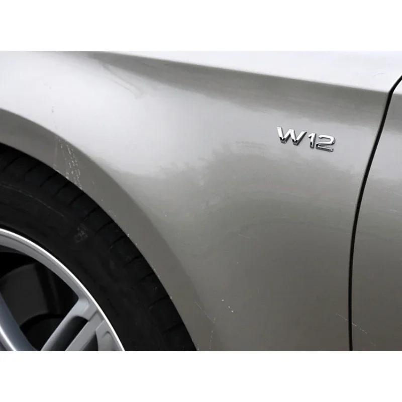 ABS Car Body Emblem Sticker Rear Trunk Badge for Audi W12 A4 A5 Q3 A6 TT SLINE A3 A7 A8 RS4 Q5 Q7 S4 S5 S6 RS7 RS8 Accessories