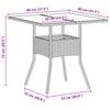 Garden Dining Set 3 Pcs Light Grey Poly Rattan