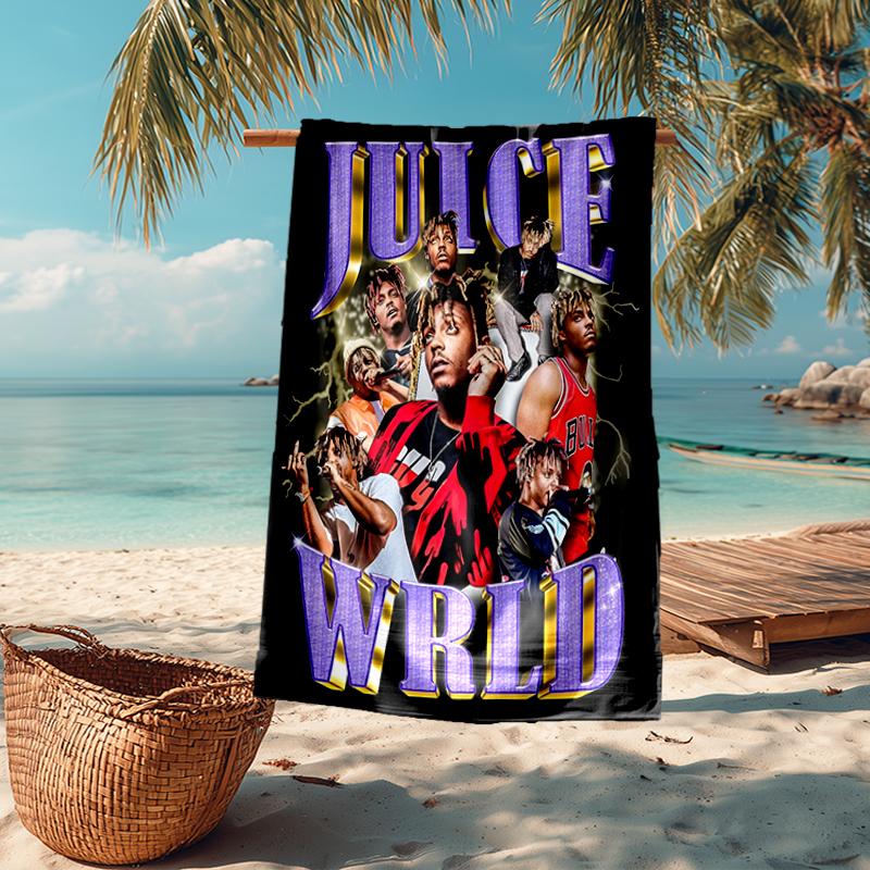 Ultra-Soft Beach Towel with Juice WRLD Theme,Ideal for Pool - Camping, Diving - Perfect Travel Essential, Vibrant Beach Towel.