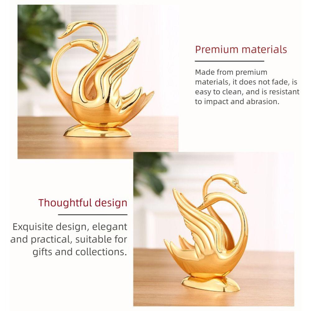 Rustproof Golden Swan Napkin Holder Elegant Non-slip Bottom Vertical Napkin Rack Space Saving Large Capacity