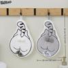 Cute Cat Back Hanging Towel Kitchen Hand Towel Bathroom Soft Absorbent Handkerchief Wipe Towel Coral Design Cartoon Kids Towels