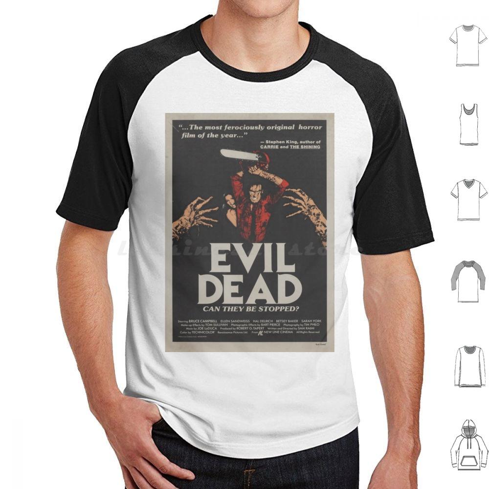 Evil Dead T Shirt Big Size 100 Cotton Horror Movie Dead Halloween Film Vintage Zombie Retro Funny Evil Dead Ash Bruce Campbell