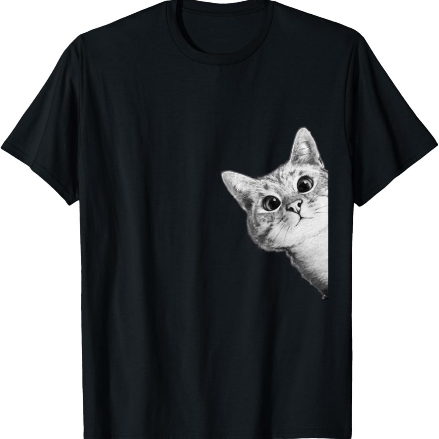 Funny Ninja Cat Meme T-Shirt for Men Women Kids S