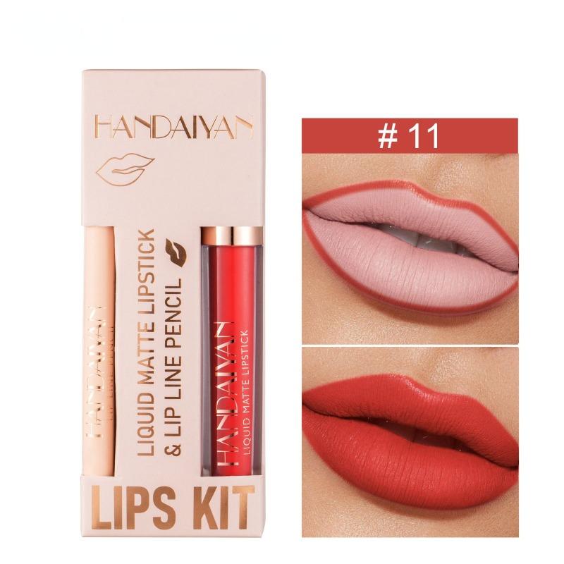 Matte Nude Brown Lipliner Pencil Lipsticks 12 Colors Lip Contour Kit Waterproof Non-sticky Sexy Velvet Red Lipgloss Makeup Tool