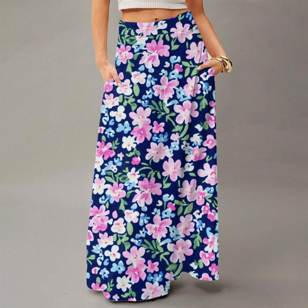 Women's Flowing Maxi Dress Regular Casual Summer Floral Print Bohemian  Skirt