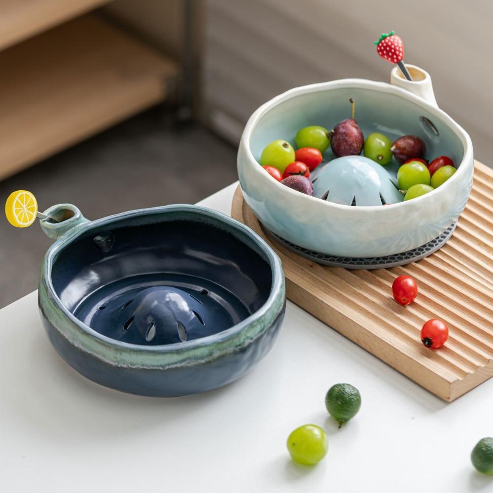 Automatic Rotating Berry Colander Bowl Self Spinning Fruit Rinse Bowl Cherry Tomatoes