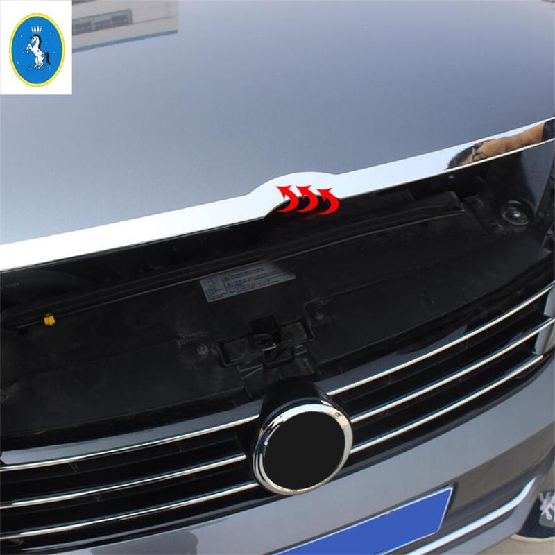 Car Front Hood Bonnet Stripes Front Engine Trim Decorative Strip Cover Exterior Accessories For Volkswagen Jetta Mk6 2012 - 2018