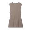 Popular Spring New European and American Retro Striped Deep V Sleeveless Fashion Simple Striped Short Dress
