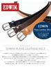 Edwin Plain Leather Genuine 0111174 Size Men's Belt, Leather, (One (Cuttable), 03 Brown)