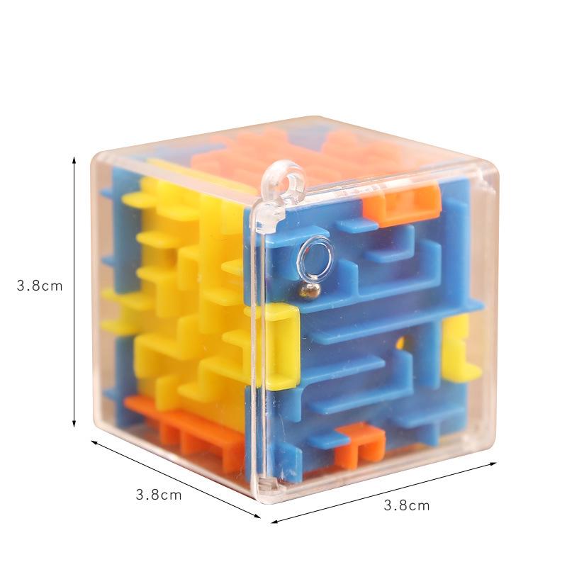 

3D Мини Лабиринт Головоломка Кубик Игрушка для Детей - Вращающийся Шарик Лабиринт