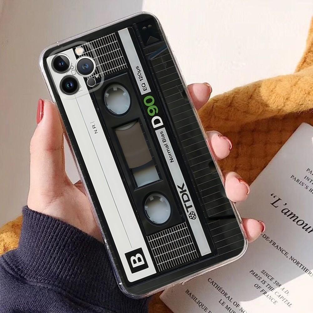 Retro Art Radio Tape Cassette Phone Case For IPhone 16 15 14 11 12 13 Mini Pro XS Max Cover 6 7 8 Plus X