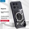 Heat Dissipation Phone Case for Xiaomi Redmi K70 Pro, Full Lens Protection, Shockproof, Corners, Transparent, Metal Magnetic Cooling Fans, Black