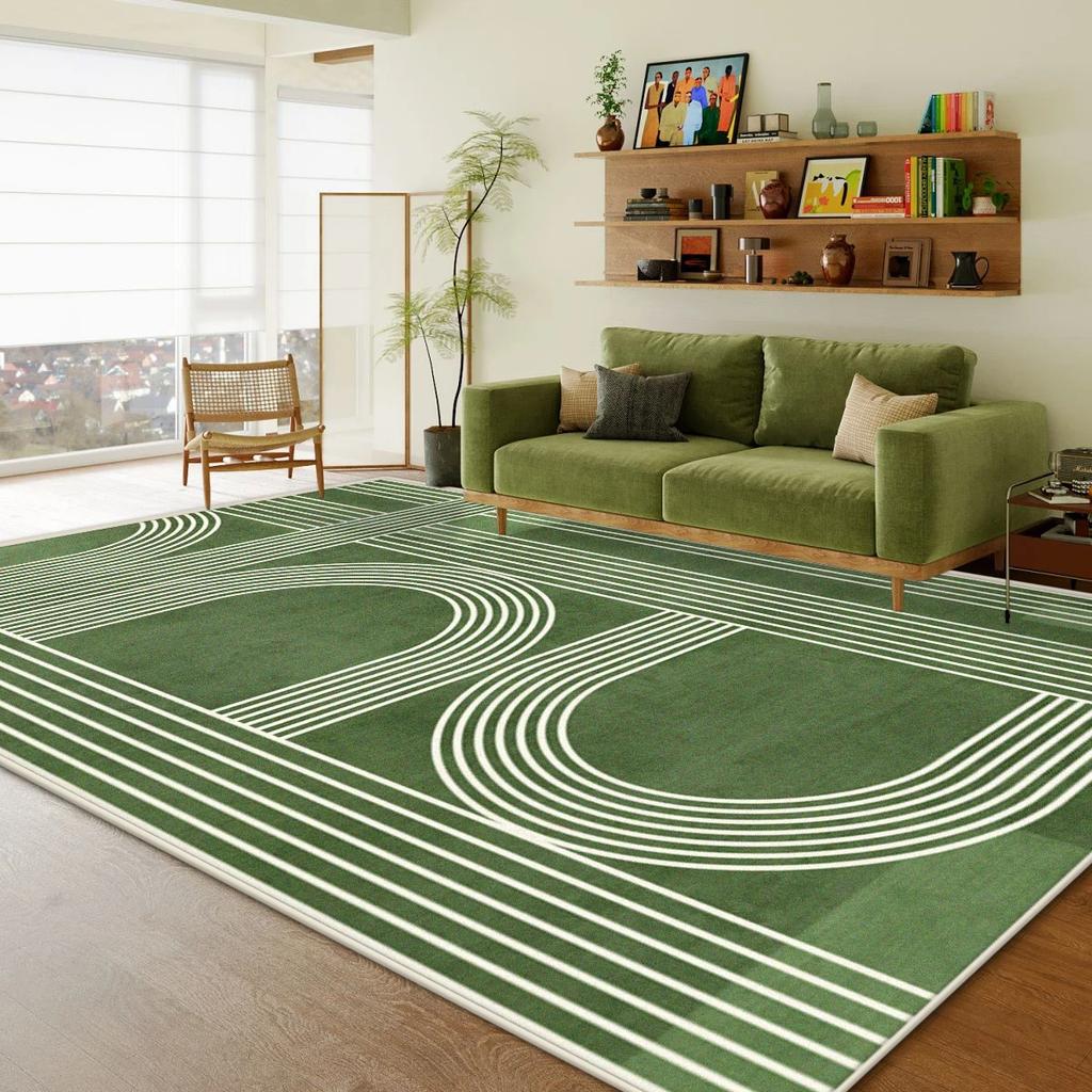 Green Living Room Carpet Light Luxury High-end  Large Bedroom Bedside Rug Sofa Area Floor Mat