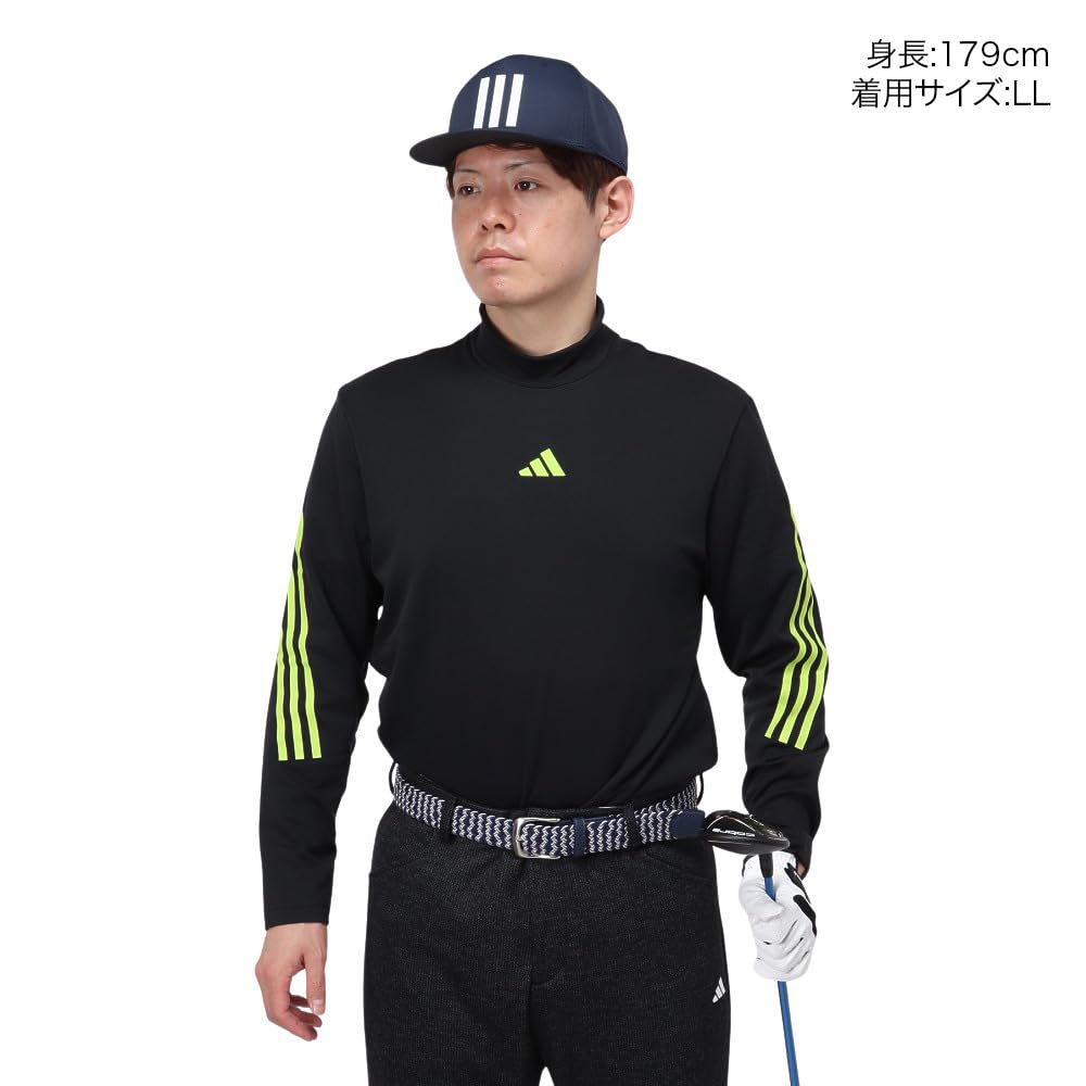 adidas Golf Mock Neck Long Sleeve Shirt for Black COLD.RDY Men,