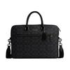 ETHAN 38 Classic Logo Zipper Closure, Artificial Leather, Portable Shoulder Crossbody Briefcase, Large Size, Men's Black
