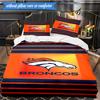 Denver Broncos 3pcs Bedding,Including 1pc Duvet Cover And 2pcs Pillowcases Perfect for Christmas,Ideal for Bedroom, Dormitory