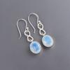 Natural Milky Opal Gemstone 925 Sterling Silver Handmade Jewelry Earrings 1.60" EE-12-16