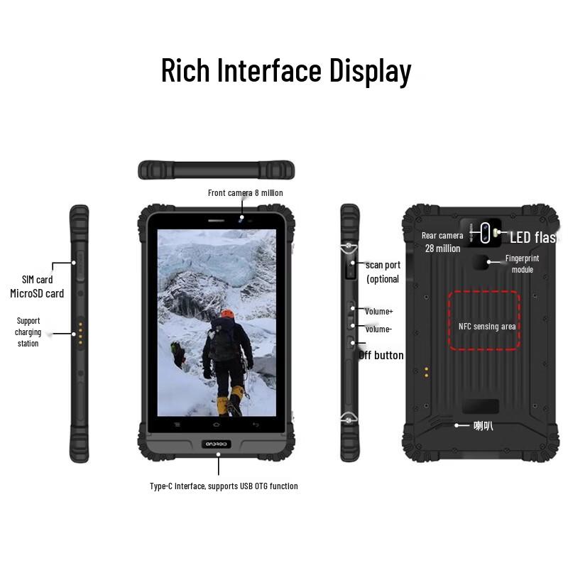 Chenxiang 8-inch Android 5G Rugged Industrial Tablet (CN version)