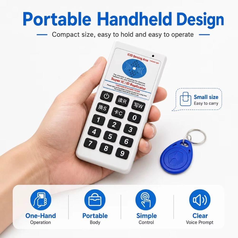 Portable Handheld RFID Duplicator 13.56MHz RFID Cloner Convenient Frequency Copier  IC Card