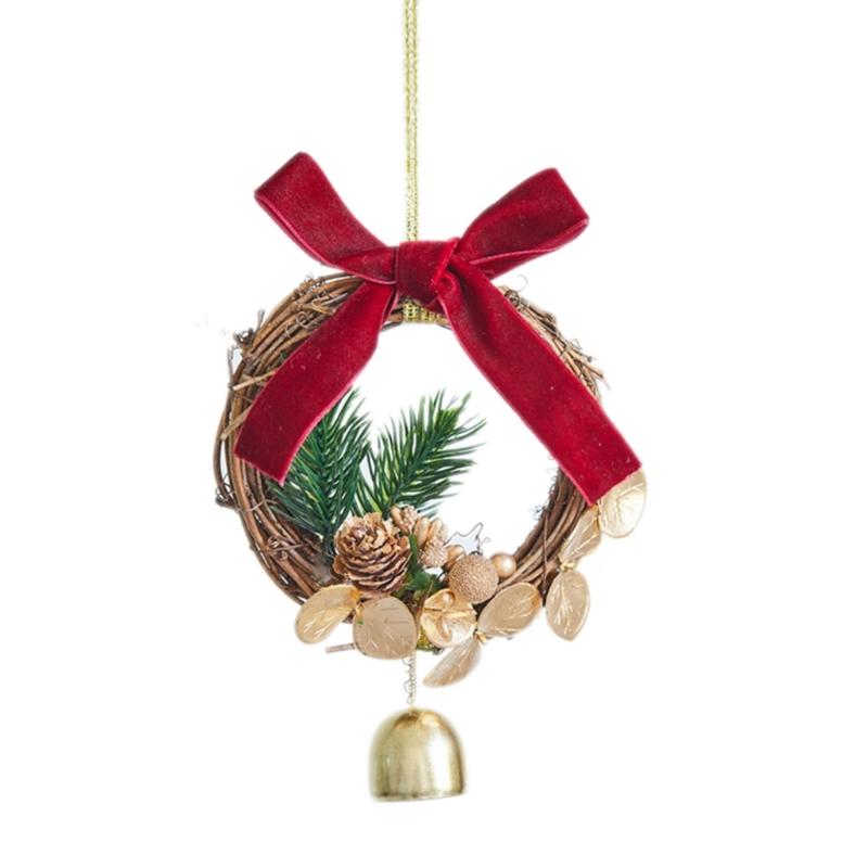 Exquisite Christmas Wreath Window Decoration Spruce Up Space for Holidays