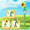 Remote Control Electric Sunflower Bubble Machine Automatic Sound Light Bubble Blowing Kids Toys Outdoor Party Wedding Prop Gifts