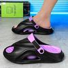Fashion Fashion Summer Slippers Men Shock-absorbing Thick Bottom Slippers Platform Bathroom Slides Outdoor Non-Slip Casual Beach Sandals