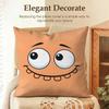 Funny Cartoon Eye Cushion Cover Natural Linen Organic Fabric DoubleSided Printing Sofa Home Decor Gift Pillow Case