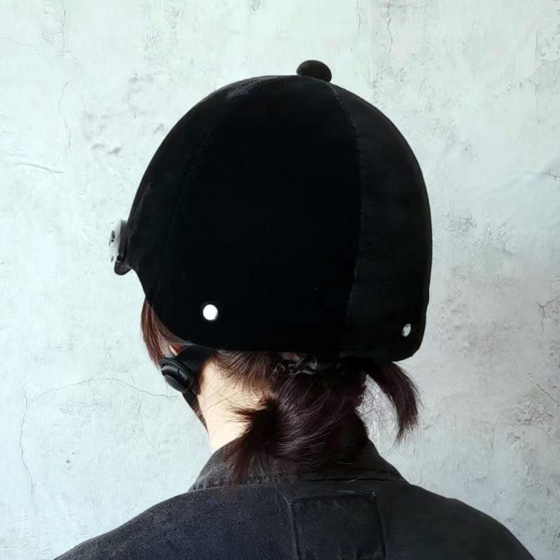 Horse Riding Helmet Professional Unisex Classic Horse Riding Cap Protective Gear Outdoor Adjustable Sports Equestrian Hat Cap