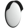 Miroir de traffic convexe d'extérieur Noir 45 cm Polycarbonate
