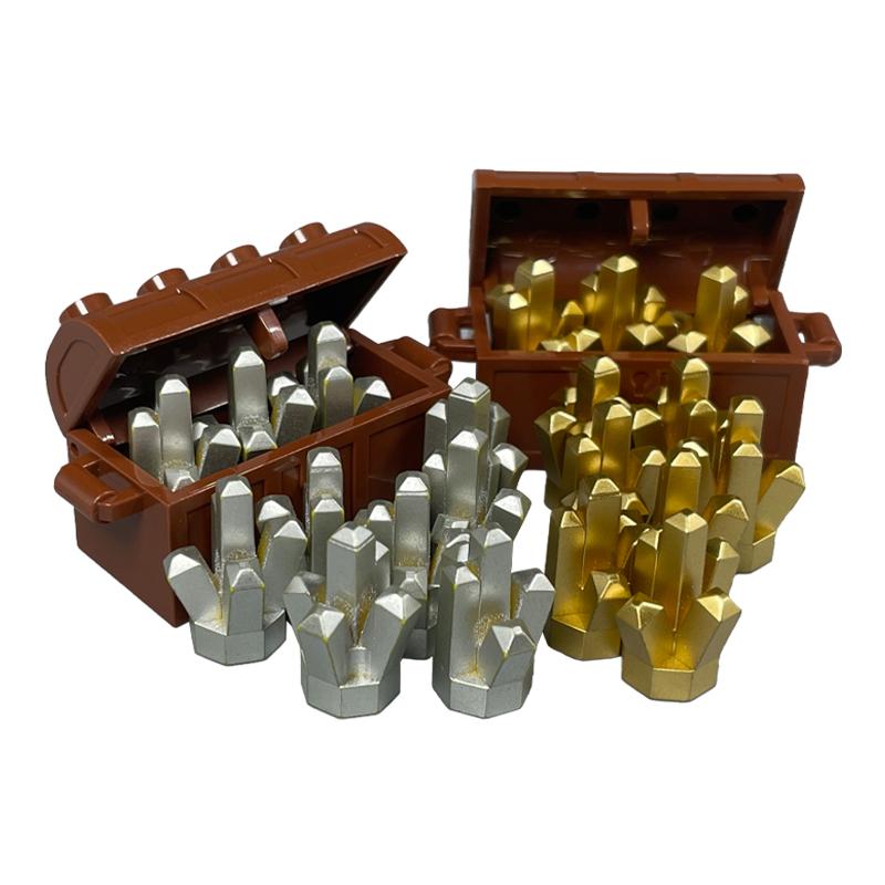 Boîte-fort Ville Pièce Diamant Or Argent Ensemble d'Argent Accessoires Jouets pour Enfants Blocs de Construction MOC Cadeaux