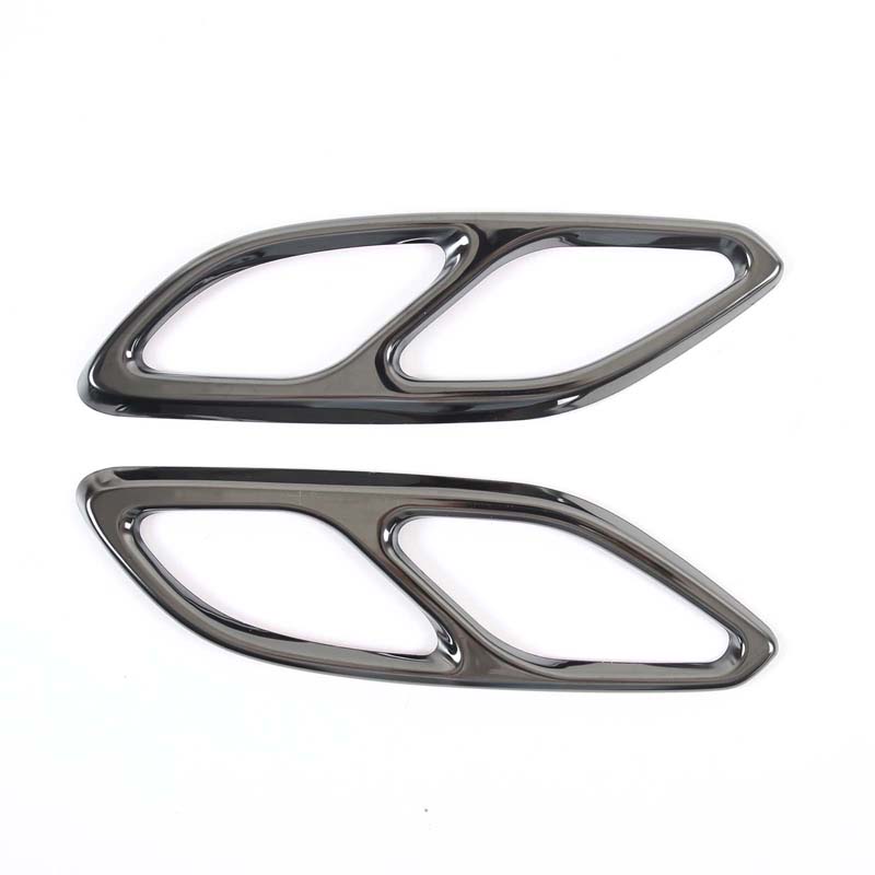 

Stainless Steel For Mercedes Benz CLA Class C118 W118 2020-2026 Rear Bumper Dual Exhaust Pipe Trim Exhause Cover Accessories