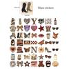 50pcs Leopard Love Stickers Set Retro Aesthetic Downtown Girls Stickers Cool Trendy Y2K Stickers for Laptop Skateboard